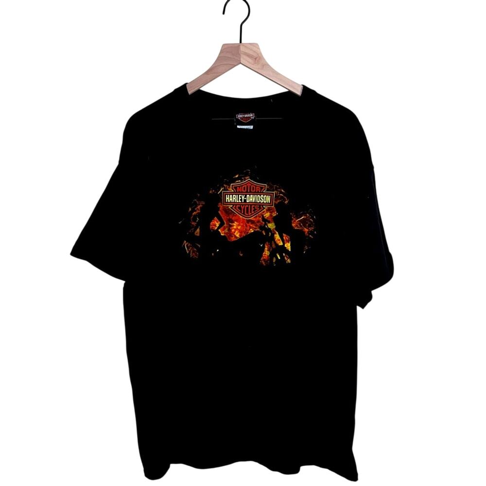 HARLEY DAVIDSON motorcycle biker oversized baggy double sided graphic tee XL